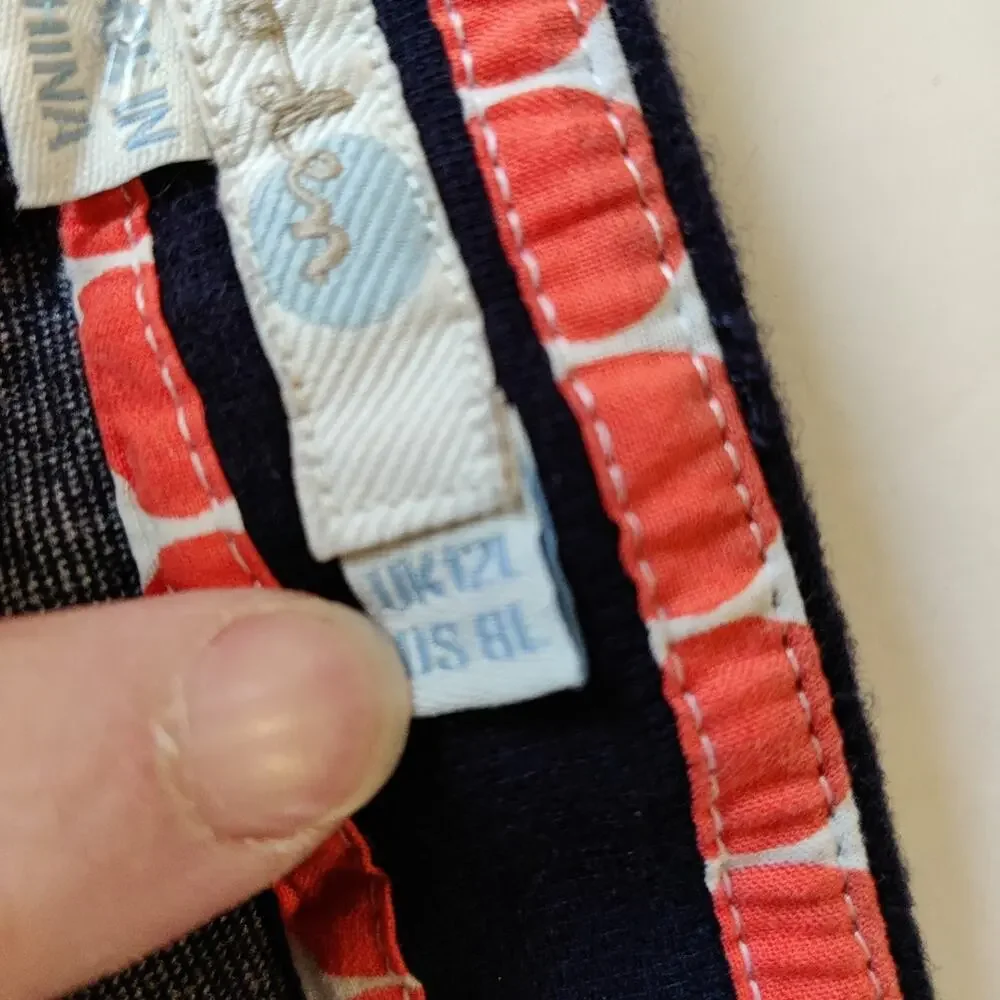 Boden Navy & White Striped Mini Skirt Size 8 Long